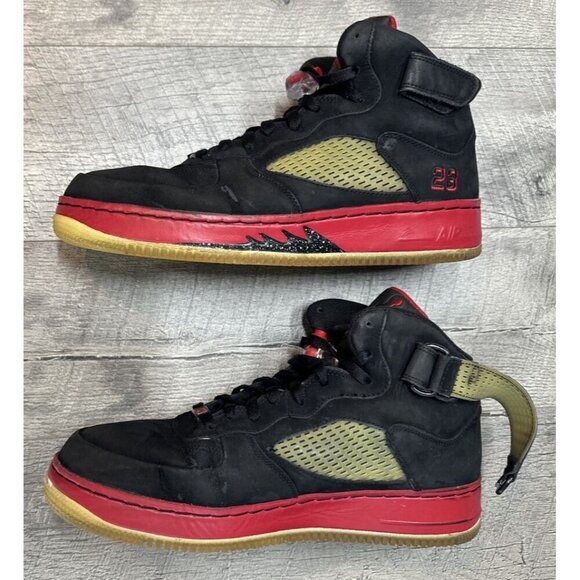 Jordan Fusion 5 Shoes Mens 13 Varsity Red Black Athletic Sneakers‎ with Box main image 15